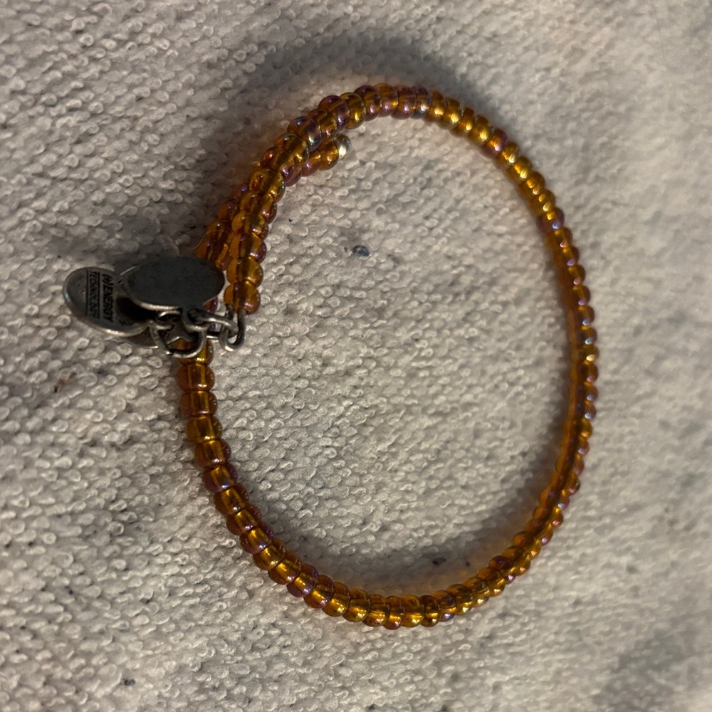 Alex and Ani Amber Beaded Bracelet